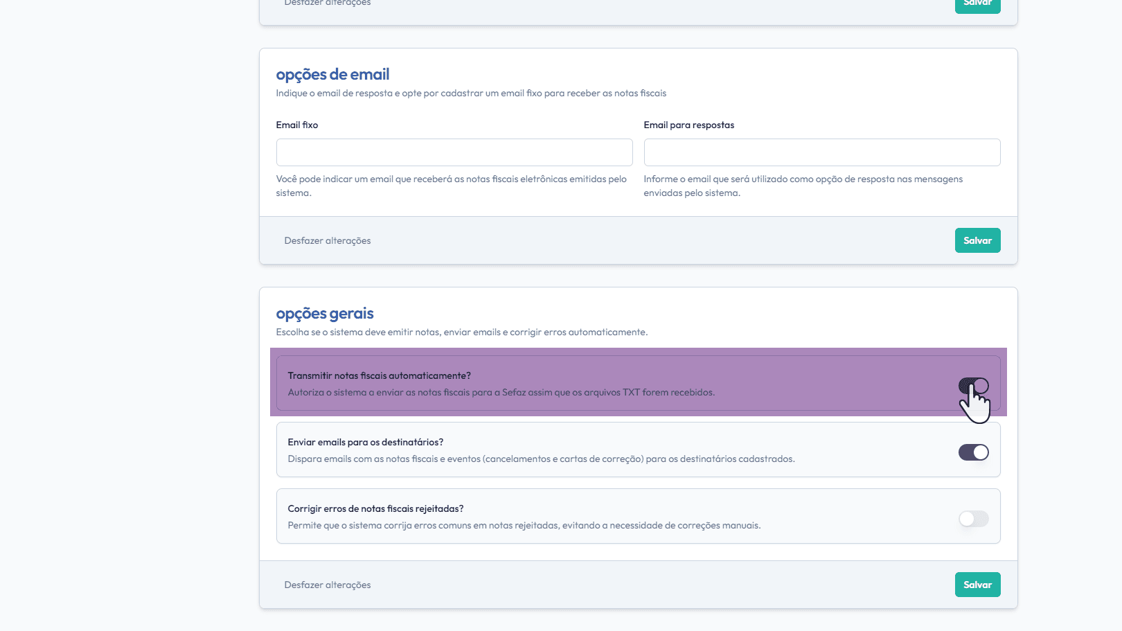 Marque a opção destacada