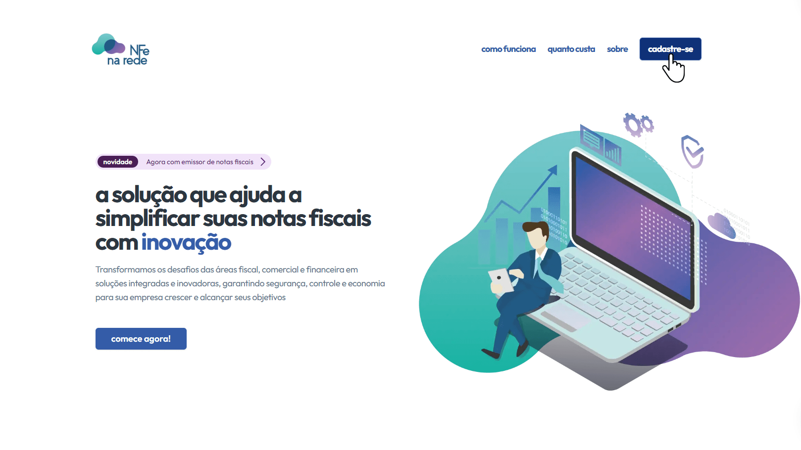 Clique em: Cadastre-se