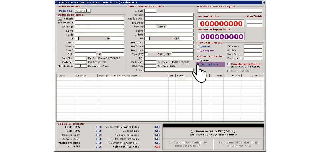 Marque a opção destacada